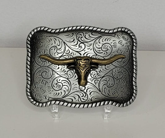 Boucle de ceinture Western | Rectangulaire Longhorn