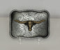 Boucle de ceinture Western | Rectangulaire Longhorn