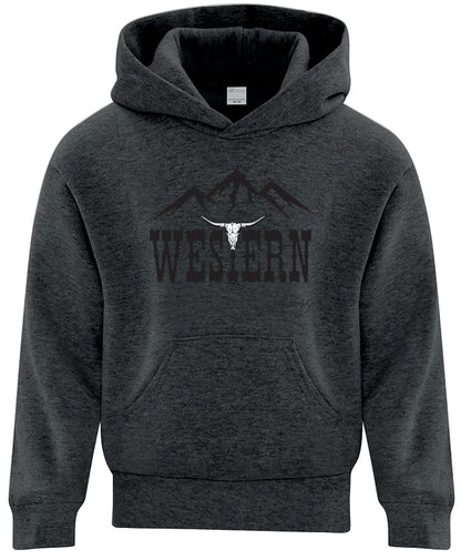 Hoodie Western Enfant | WC | Gris foncé