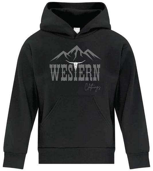 Hoodie Western Enfant | WC | Noir