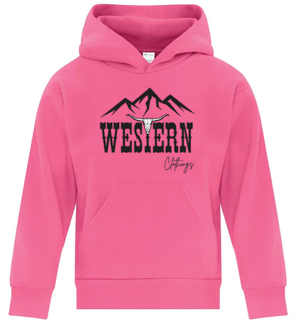 Hoodie Western Enfant | WC | Gris foncé, rose ou noir