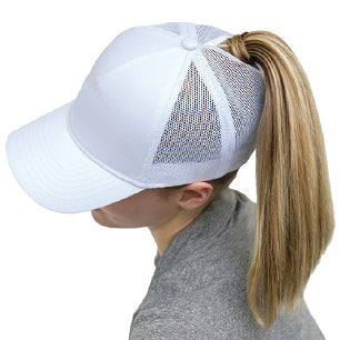 Casquette Western Femme | CGIRL | Blanche et maille blanche