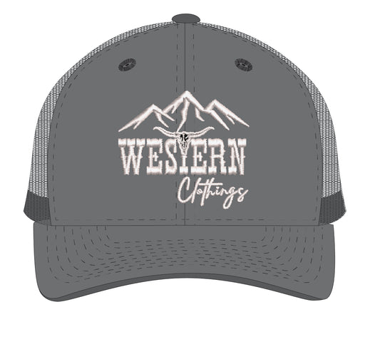 Casquette Western Enfant | WC | Gris et maille noire