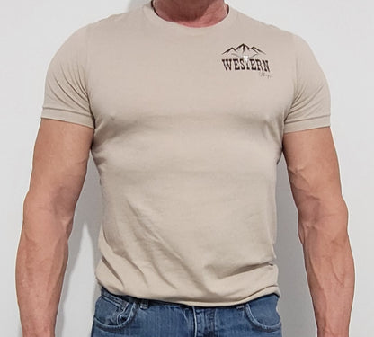 T-shirt Western Homme | BBS | Sable