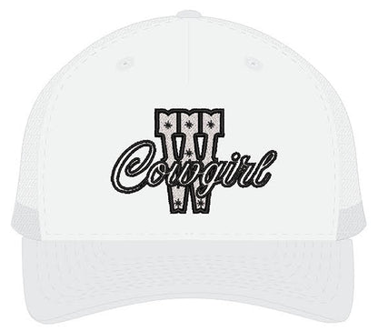 Casquette Western Femme | CGIRL | Blanche et maille blanche