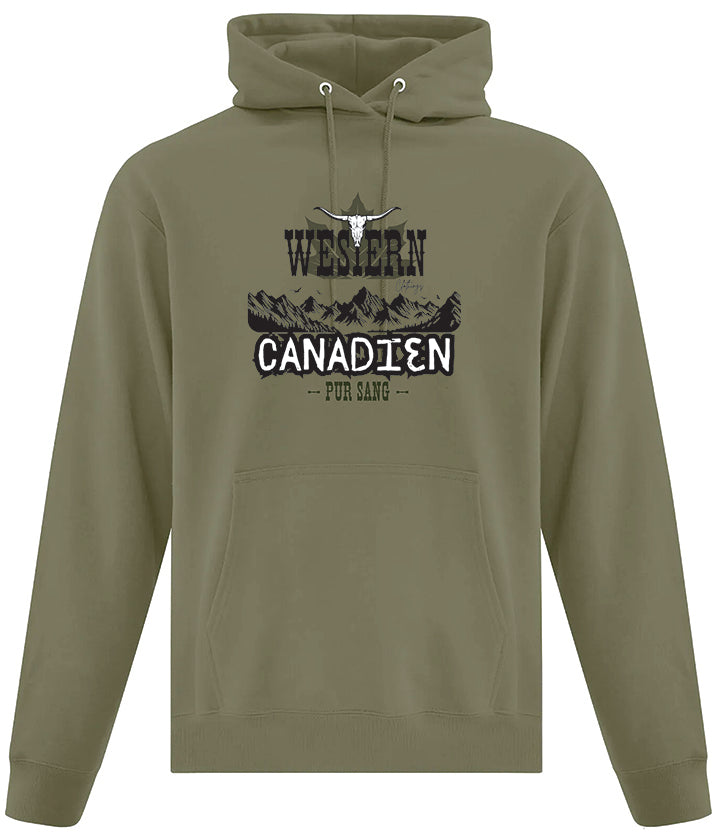 Hoodie Western Unisexe | CN | Vert militaire