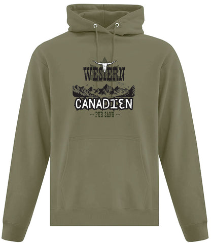 Hoodie Western Unisexe | CN | Sable, caramel ou vert militaire