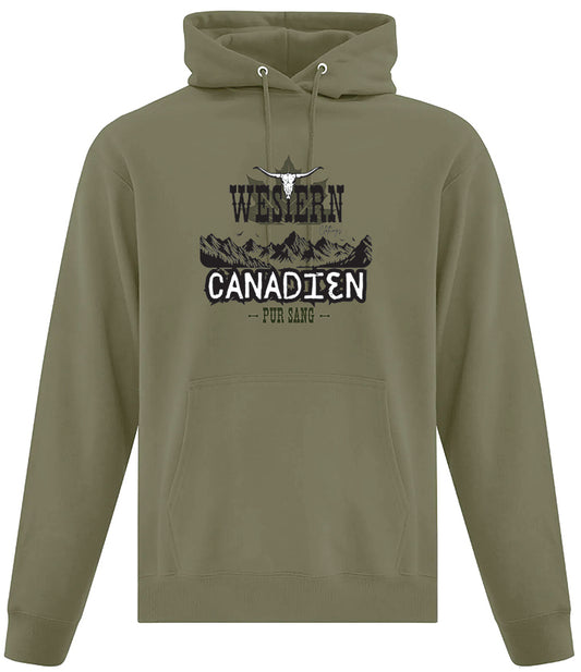 Hoodie Western Unisexe | CN | Vert militaire